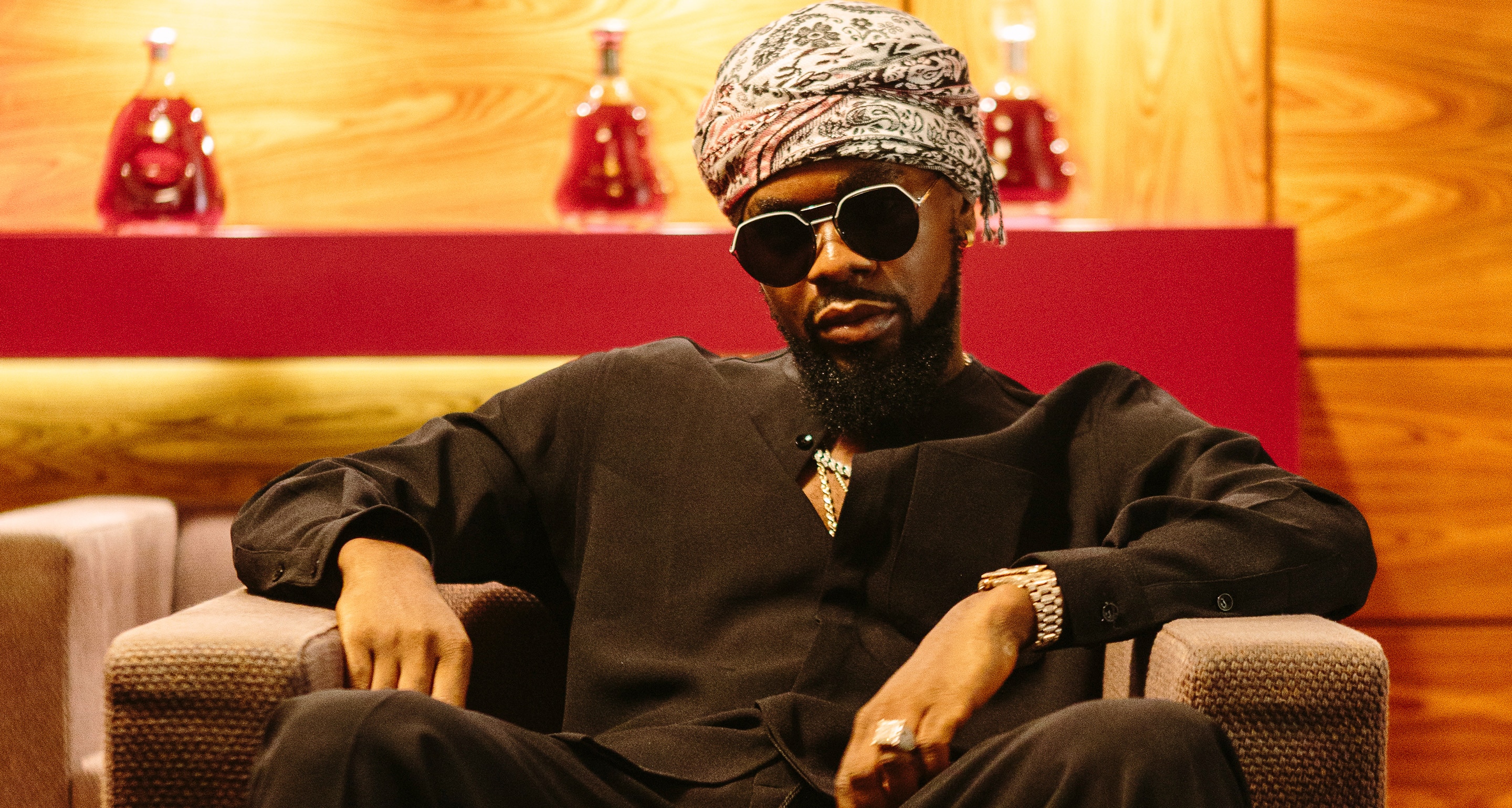 Artist Patoranking inspired by an Hennessy slogan