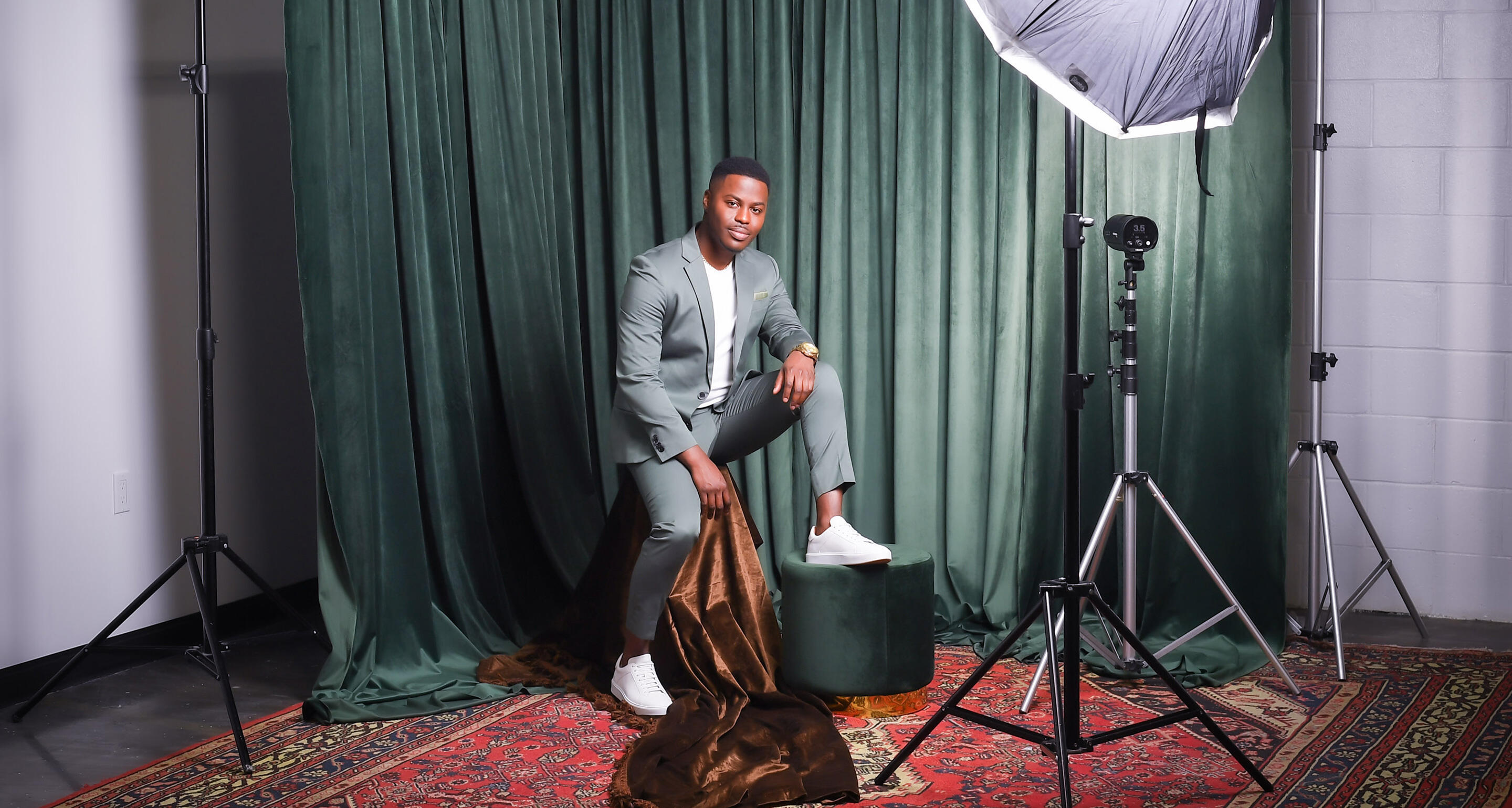 Brandon Gonez in front of the camera