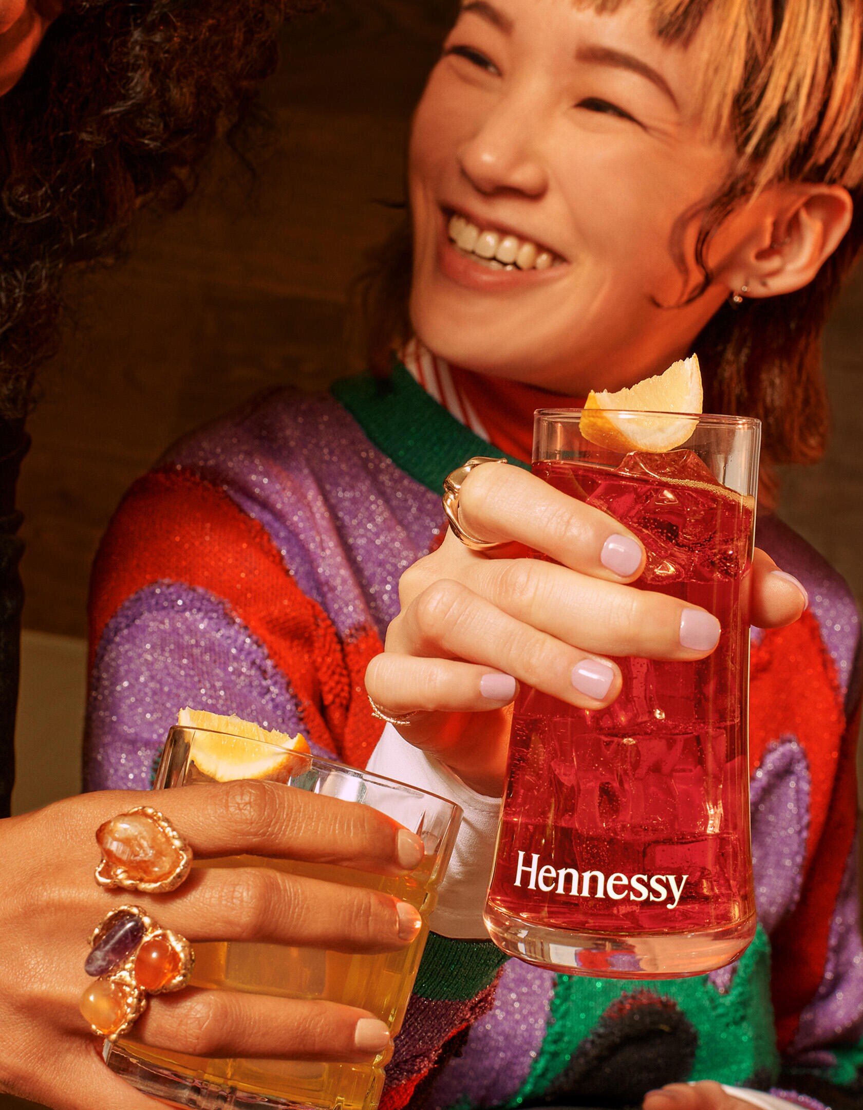 Consumers with Hennessy cocktails