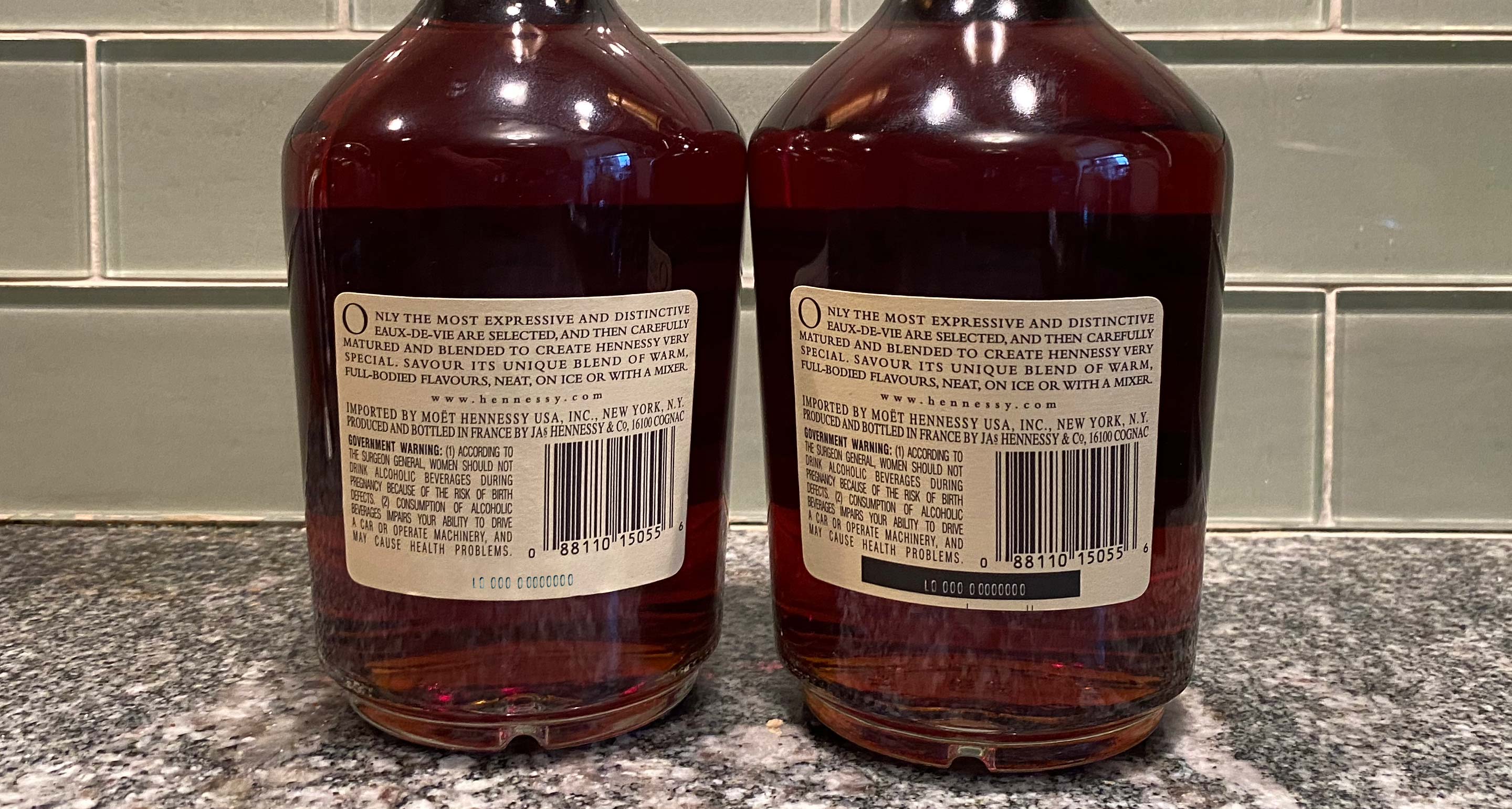 Hennessy VS labeling Hennessy USA