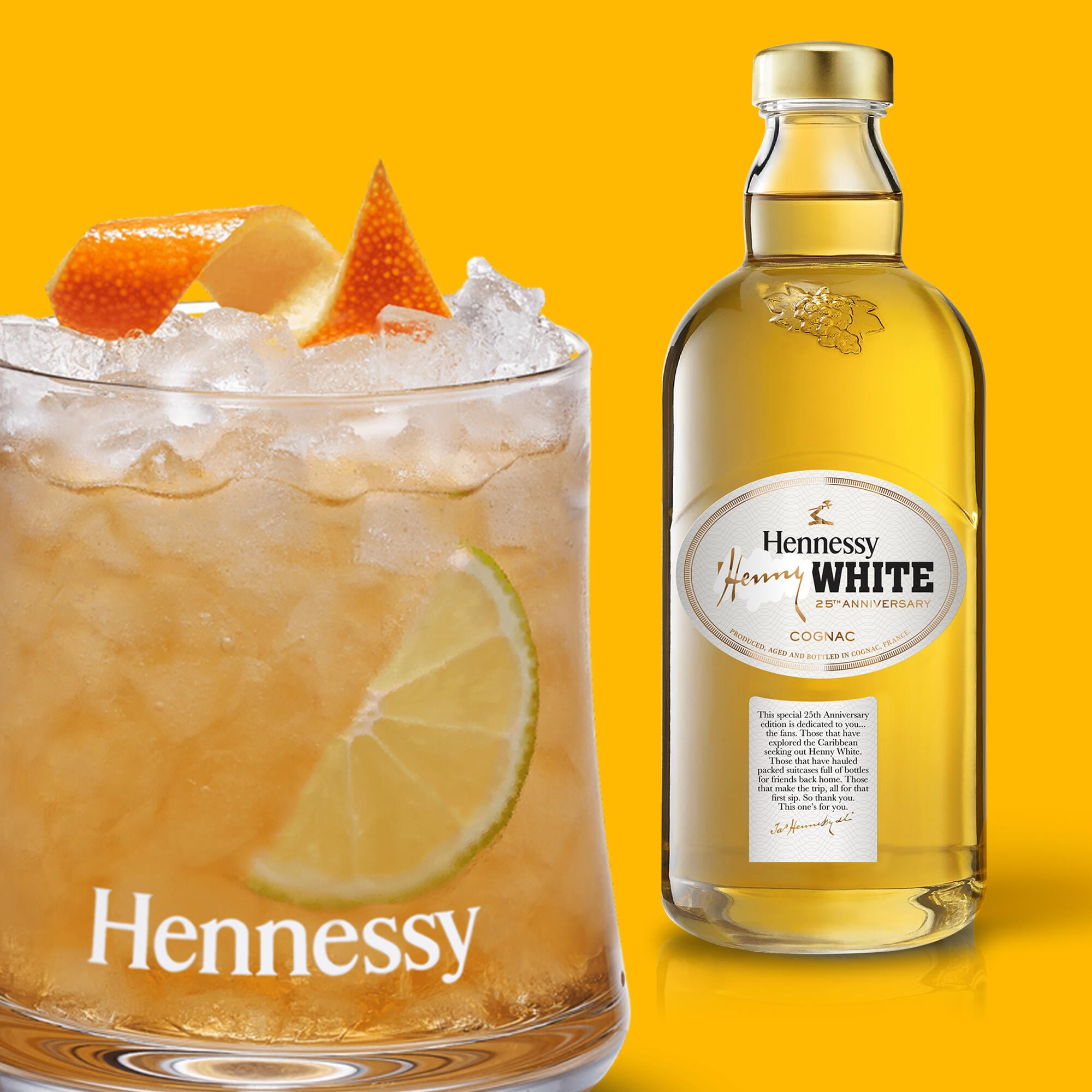 Hennessy Caipirinha cocktail with Hennessy Henny White
